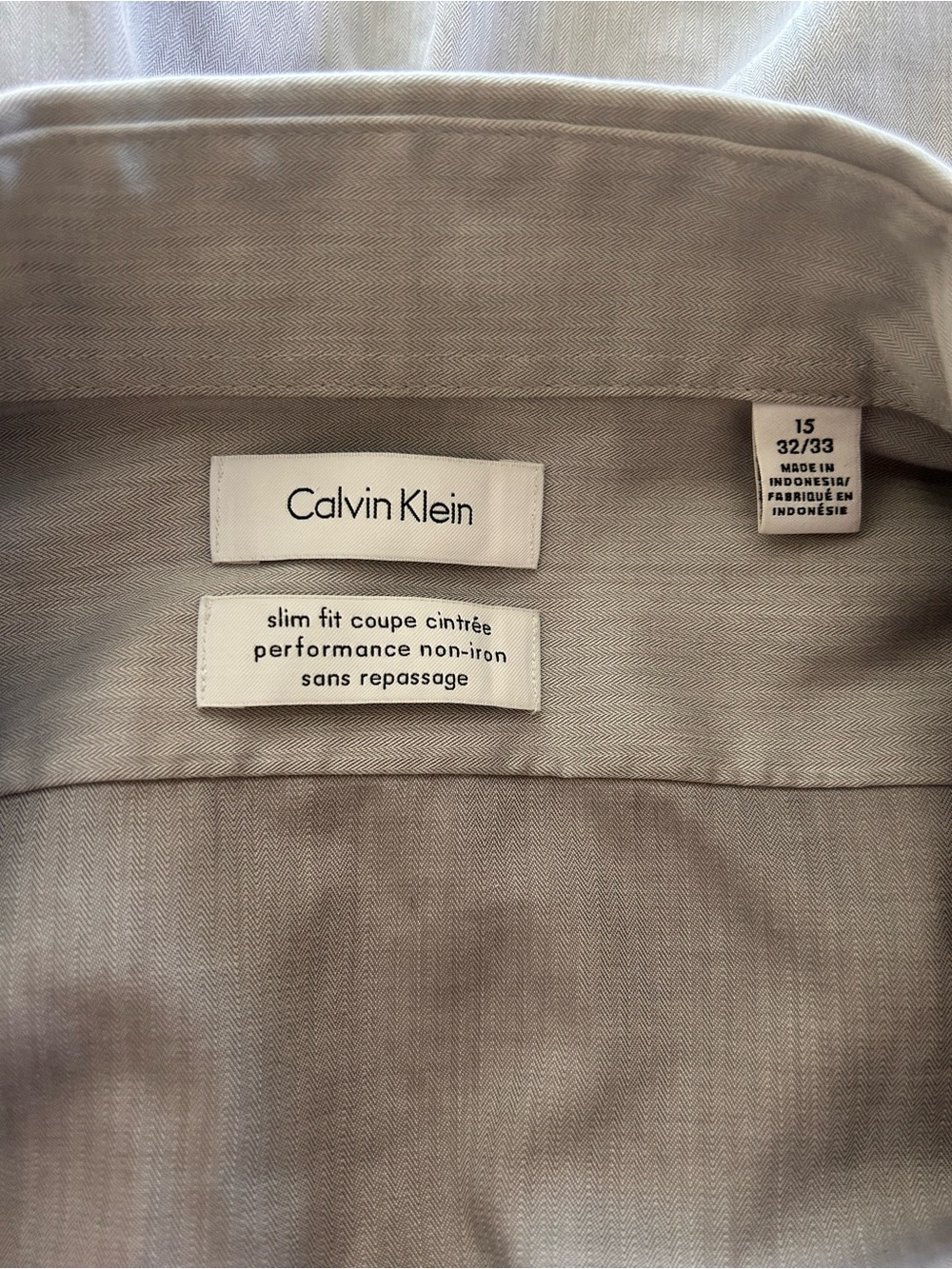 Calvin Klein Men's Dress Shirt — Light Gray